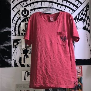 VS PINK coral tee w/ frocket